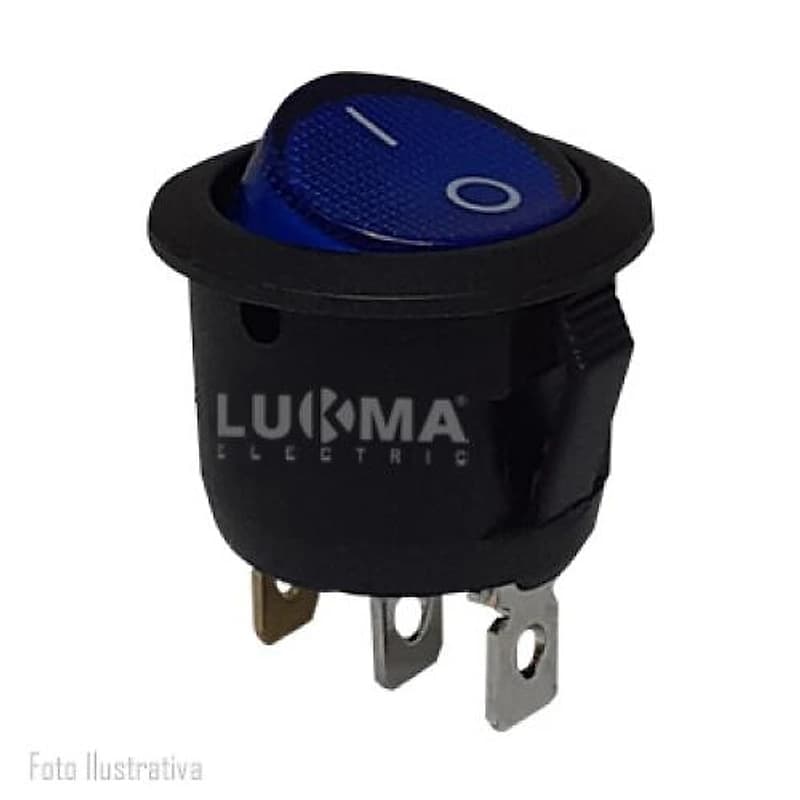 Chave Gangorra Redonda On-Off Azul Lukma — Campinas