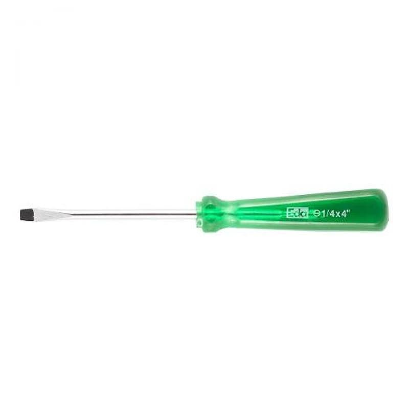 Chave de Fenda 1/4" x 4" EDA Ponta Imantada Verde — Campinas