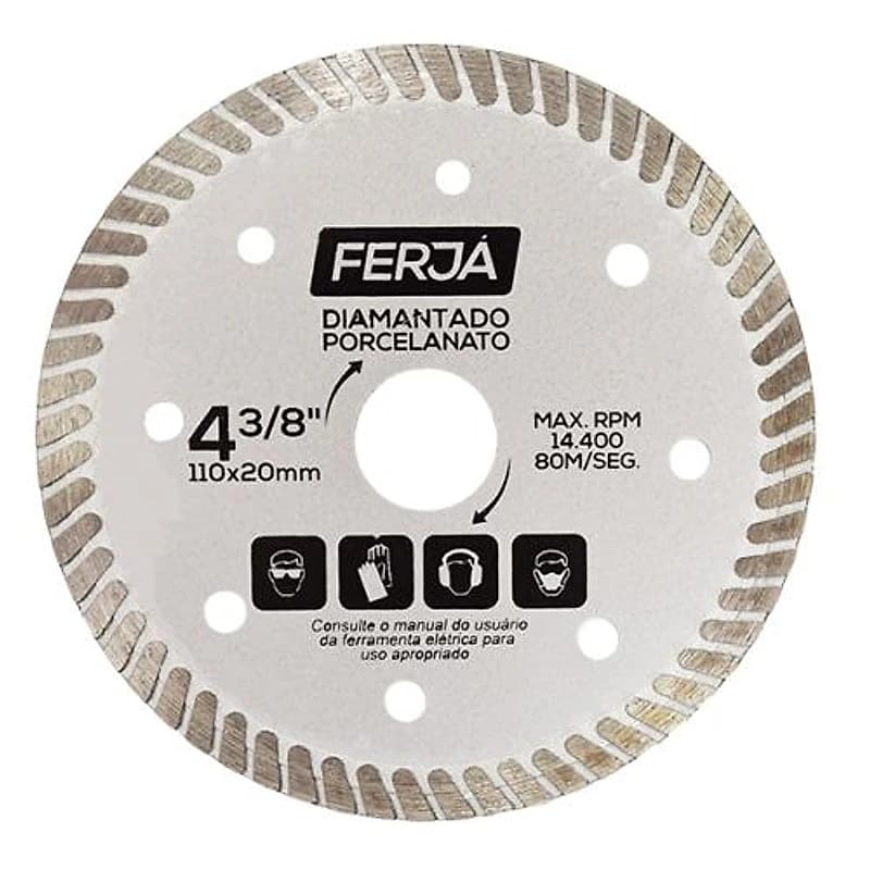 Disco Diamantado Porcelanato 4.3/8" x 3/4" Ferja — Campinas