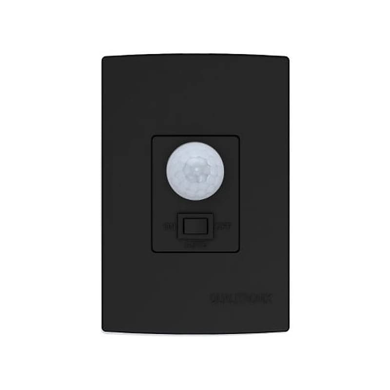Sensor de Presença Embutir 4x2 180° com Chave Preto Qualitronix QI6MP — Campinas