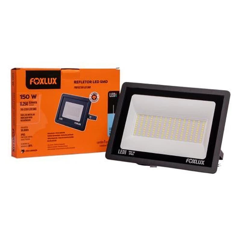 Refletor LED 150W Alumínio Luz Branca 6500K Foxlux — Campinas