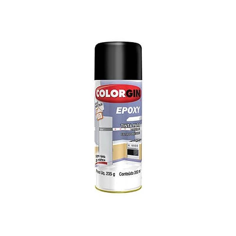 Tinta Spray Epóxi Preto 350ml Colorgin — Campinas