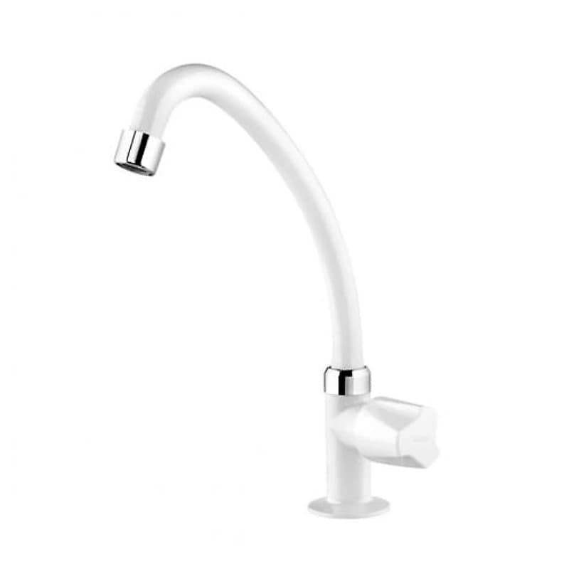 Torneira de Cozinha/Pia Bica Móvel de Mesa ABS Branco Foz Viqua — Campinas