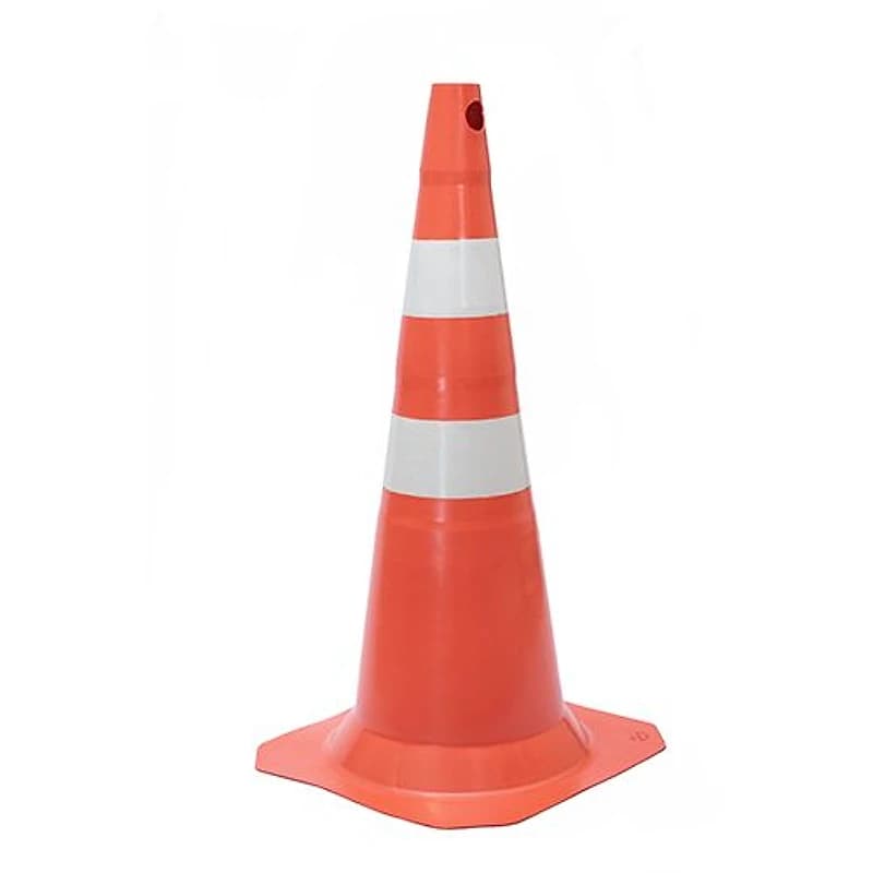 Cone de Sinalização Laranja e Branco 75cm Plastcor — Campinas