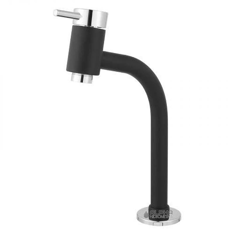 Torneira de Banheiro para Lavatório com Cuba de Sobrepor Baixa Preta Black Edition Slim Alpha — Campinas