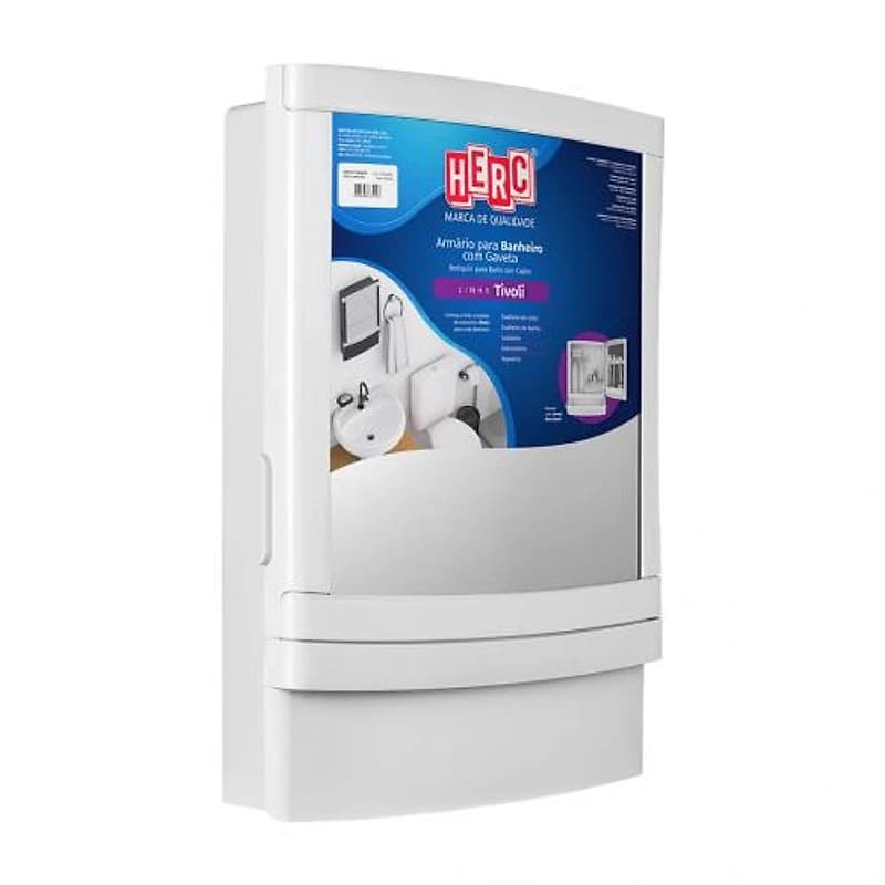 Armário para Banheiro com Gaveta Branco Tivoli Herc 1000000361 — Campinas
