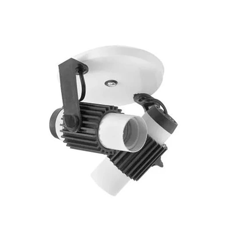 Spot com Aleta 2 Bocais Branco e Preto Bognar 30054 — Campinas