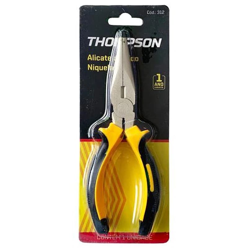 Alicate de Bico Reto 6" Niquelado Thompson — Campinas