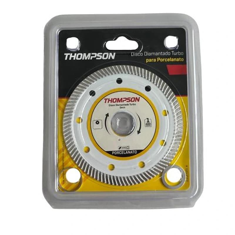 Disco Diamantado para Porcelanato Turbo 4" Furo 22,2mm Thompson — Campinas