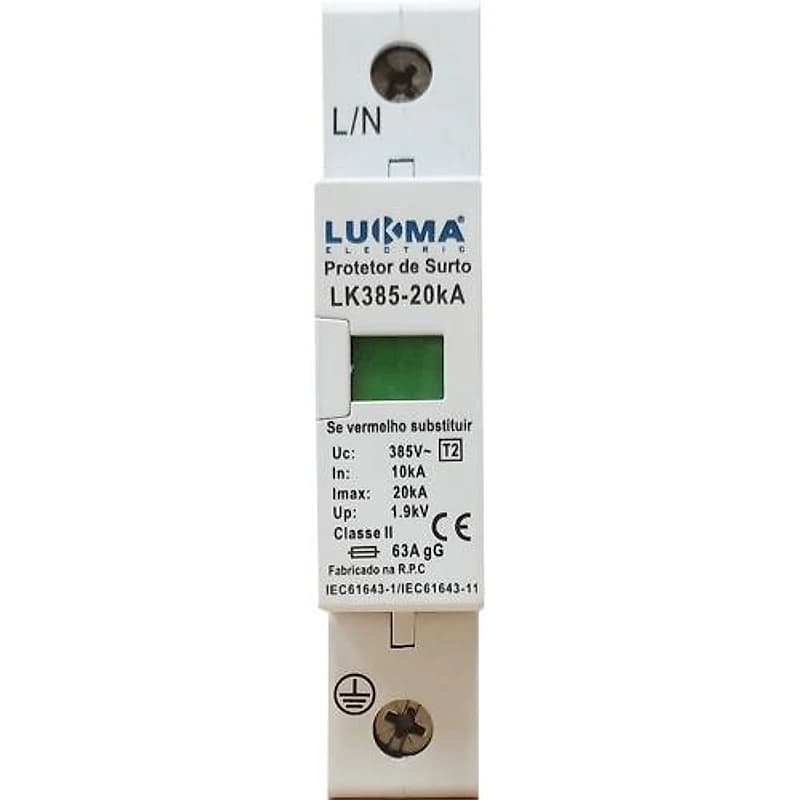 Protetor de Surto DPS 275V 20KA Classe B Retrátil Lukma — Campinas