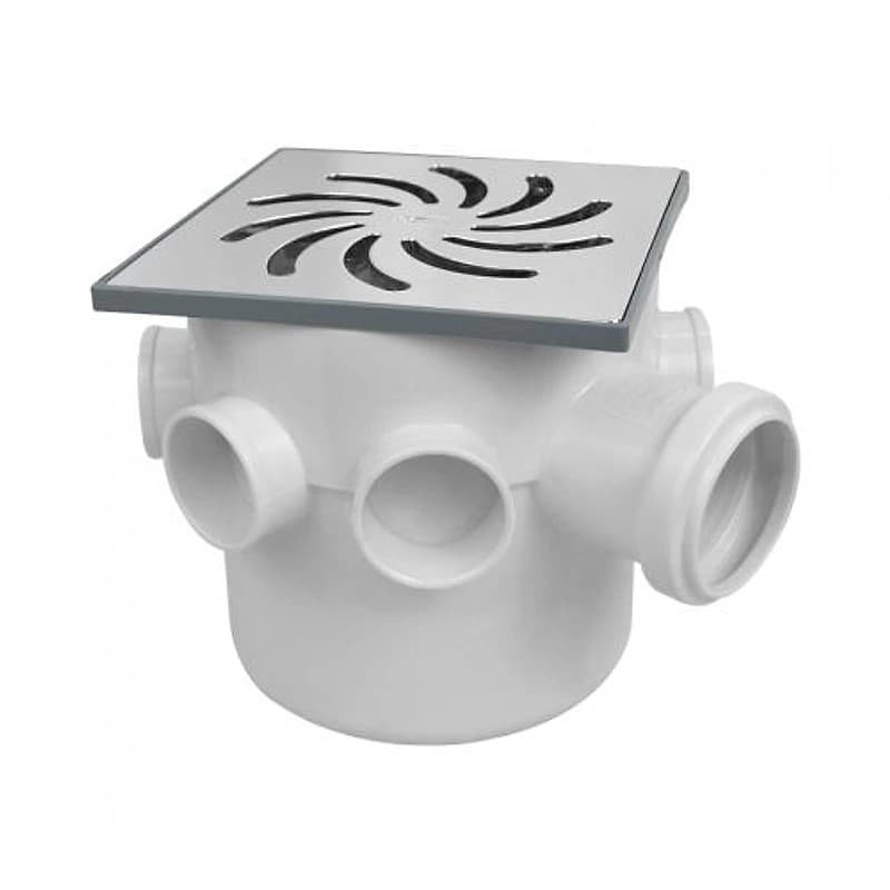 Caixa Sifonada Quadrada ABS Cromada Vórtice 150x150x50mm Amanco — Campinas