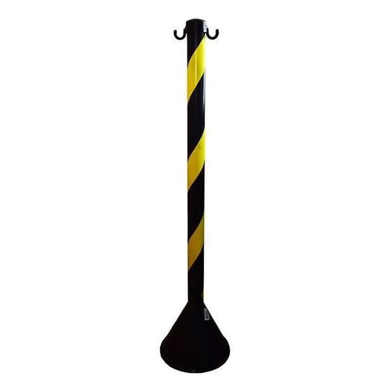 Pedestal para Sinalização Preto e Amarelo 90cm Plastcor — Campinas