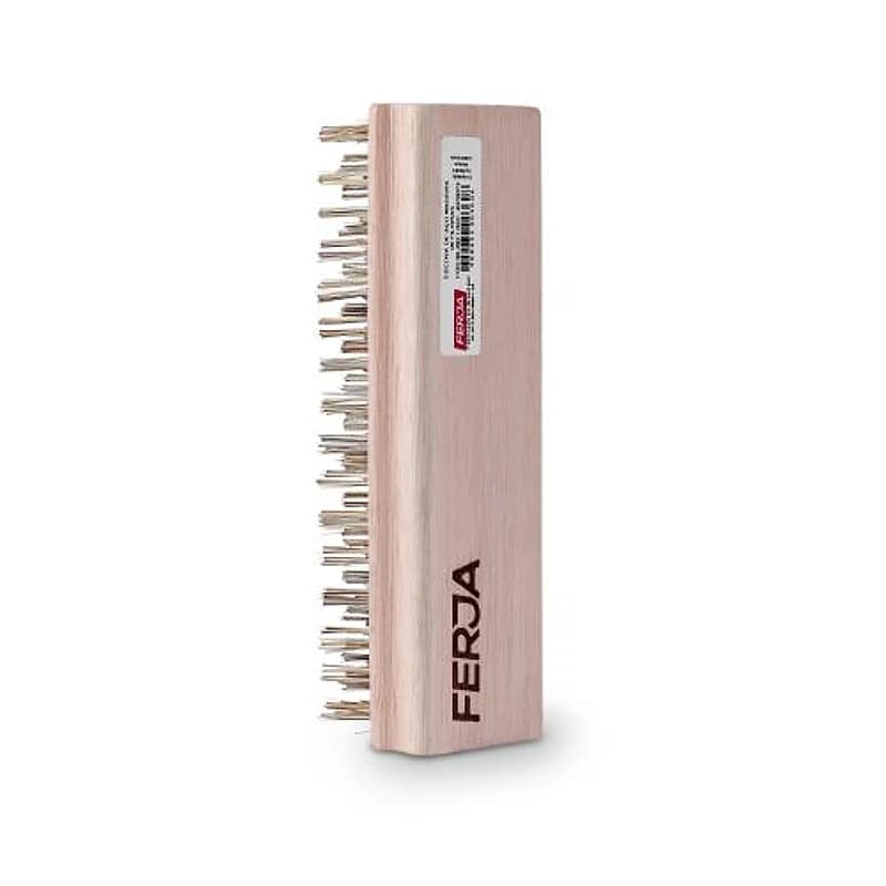 Escova de Aço Manual com Base de Madeira 6 Fileiras Ferja — Campinas