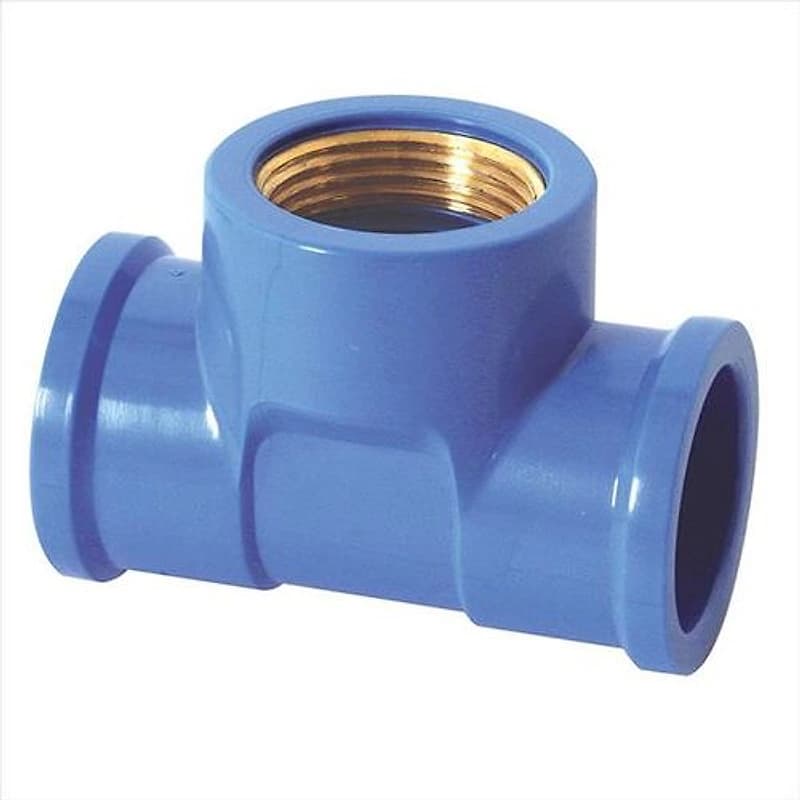 Tê Soldável com Bucha de Latão 90° 25mm (3/4") Amanco — Campinas