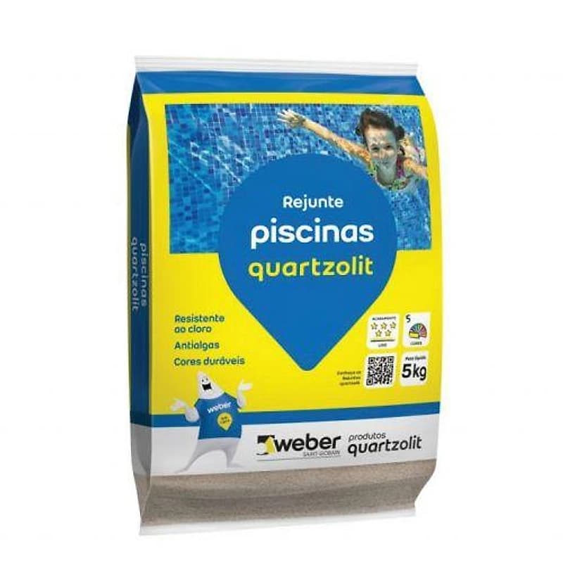 Rejunte para Piscina Azul Cobalto 5kg Quartzolit — Campinas