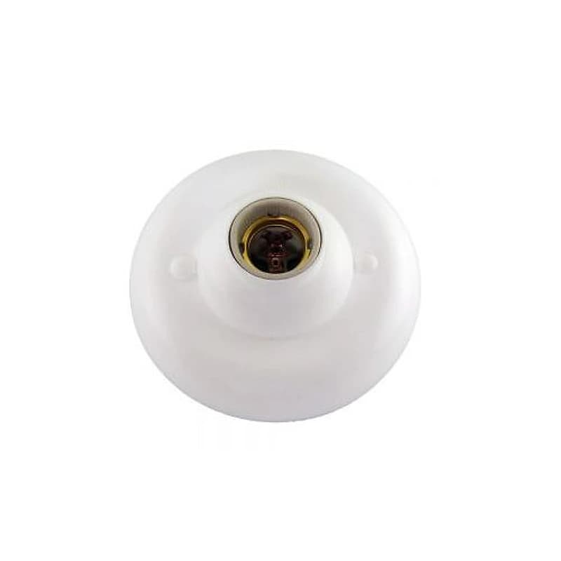 Plafonier Redondo de PVC com Soquete de Porcelana Branco Interneed LED 40.14 14,5cm 54016 — Campinas