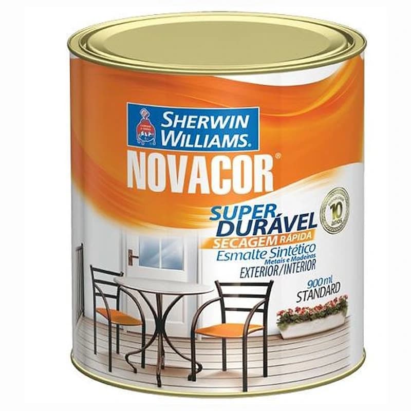 Tinta Esmalte Sintético Brilhante 1/4 Laranja 900ml Novacor — Campinas