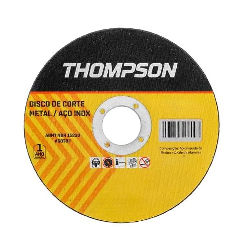 Disco de Corte para Inox 4.1/2" x 1,0 x 7/8" (115mm) Thompson 882 — Campinas