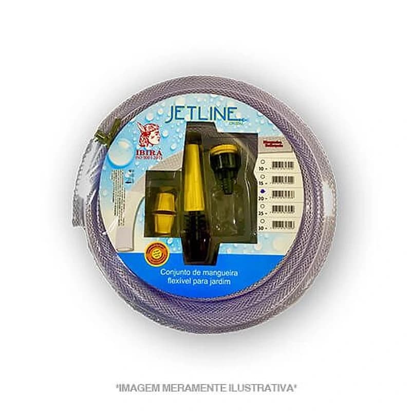 Mangueira de Jardim Trançada Jet Line Cristal Rolo 30m Ibirá — Campinas