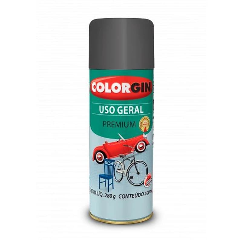 Tinta Spray Uso Geral Metálico Grafite 400ml Colorgin — Campinas