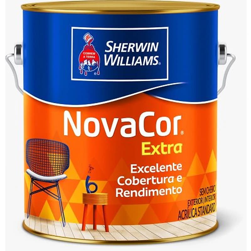 Tinta Acrílica Standard Novacor Extra Galão 3,6L Elemento Cinza — Campinas