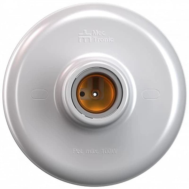 Plafonier Redondo de PVC com Soquete de Porcelana Branco Mec 30125 — Campinas
