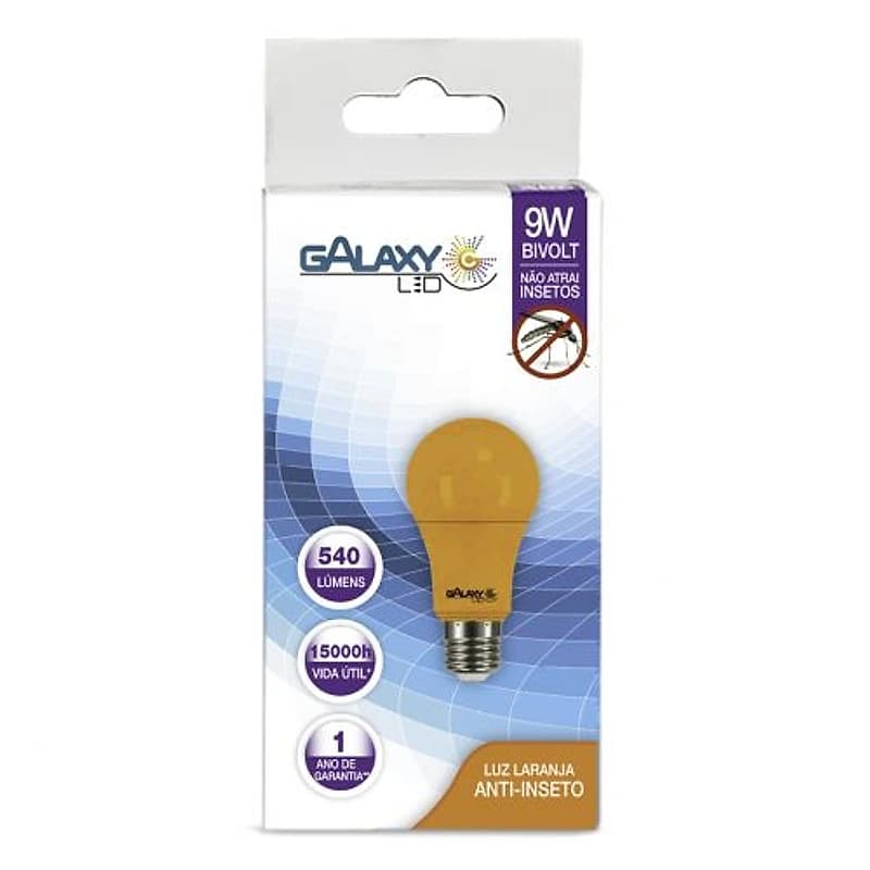 Lâmpada LED Bulbo A60 9W Anti-Inseto 1000K Galaxy 1260 — Campinas