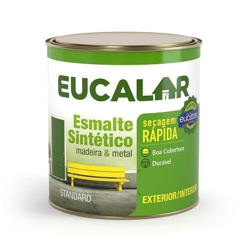 Tinta Esmalte Sintético Brilhante Eucalar Alumínio Galão 900ml — Campinas