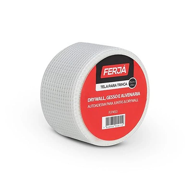 Tela para Trinca Adesiva de Fibra de Vidro 05x20m Ferja — Campinas