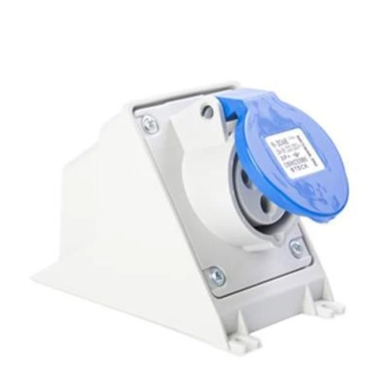 Tomada Industrial de Sobrepor 3P+T 32A 220V 9H Azul Steck — Campinas