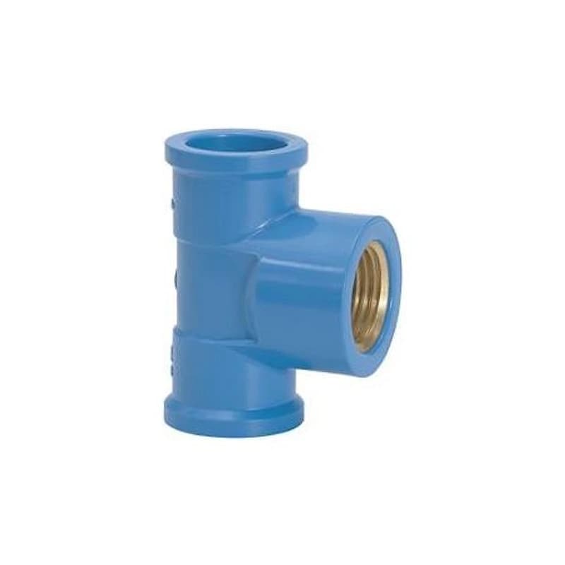 Tê Soldável com Redução e Bucha de Latão 90° 25mm x 20mm (3/4" x 1/2") Amanco — Campinas