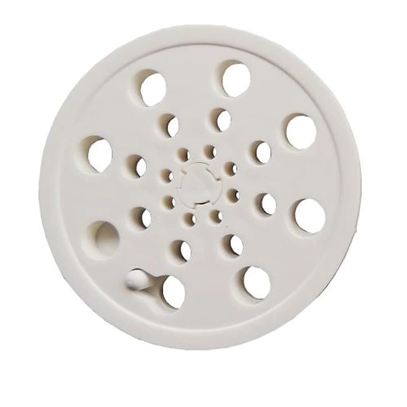 Grelha PVC Redonda com Abre e Fecha 10cm Branca Overtime — Campinas