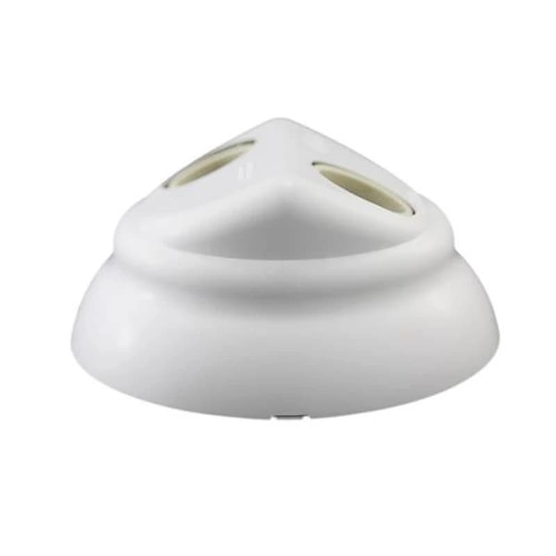 Plafonier Redondo de PVC com Soquete de Porcelana Duplo Branco Ilumi 18092 — Campinas
