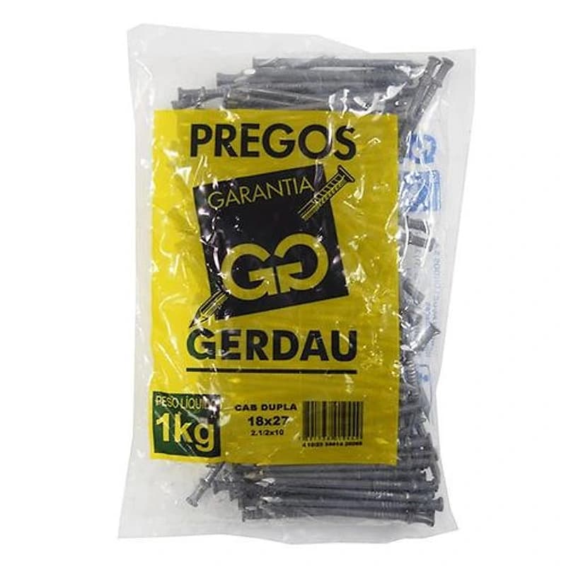 Prego com Cabeça Dupla 18x27 Gerdau 117000169 — Campinas