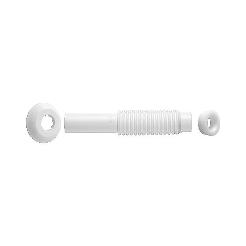 Tubo de Ligação Ajustável 26cm com Spud Branco Sanfonado Blukit — Campinas