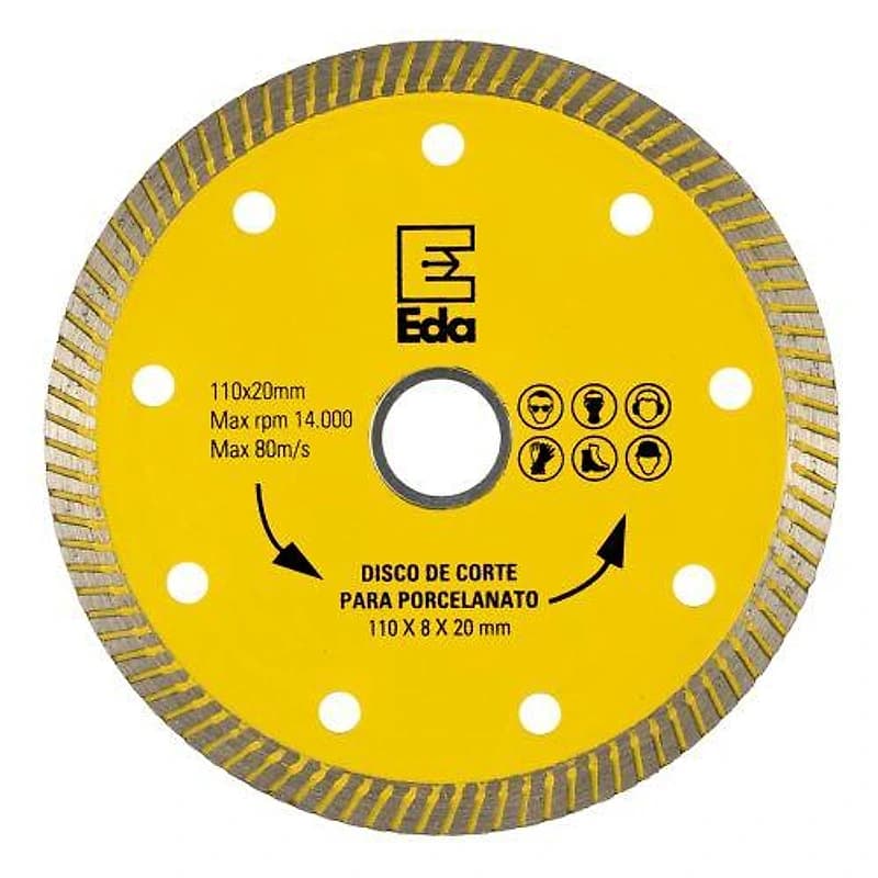 Disco Diamantado para Porcelanato 4.3/8" 110mm Eda — Campinas