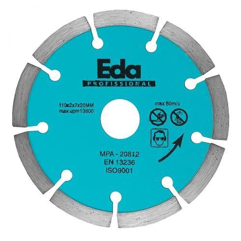 Disco Diamantado Segmentado Pro 4.1/2" 110mm Eda — Campinas