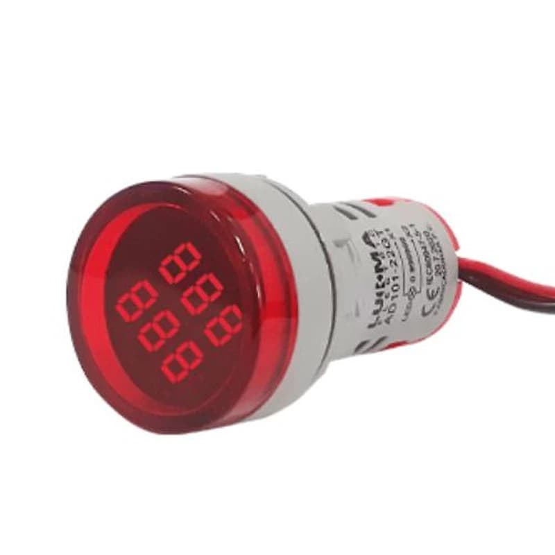 Contatador de Pulso Digital 22mm Vermelho Lukma — Campinas