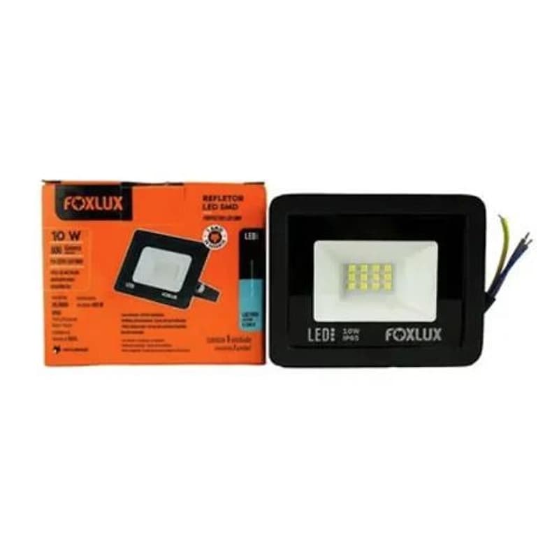 Refletor LED 10W Alumínio Luz Branca 6500K Foxlux — Campinas