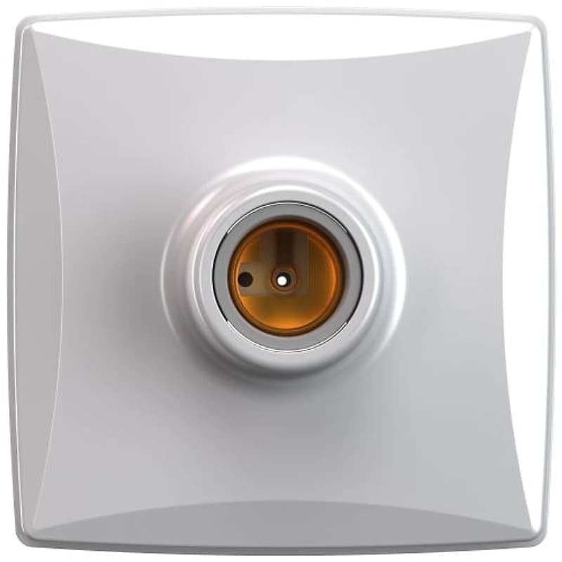 Plafonier Quadrado de PVC com Soquete de Porcelana Branco Petra 30127 — Campinas