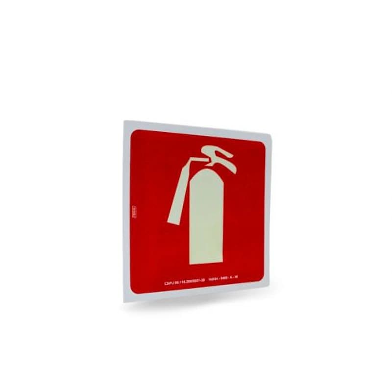 Placa de Sinalização 20x20cm Extintor Fotoluminescente Ferja — Campinas