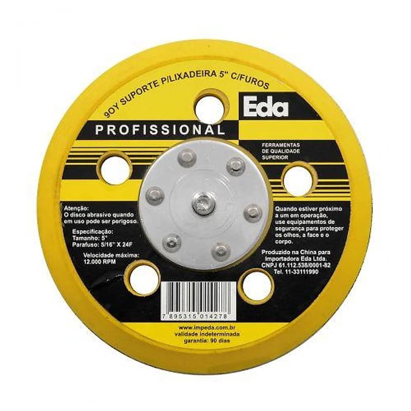 Disco de Borracha com Velcro 5" Pneumático Eda — Campinas