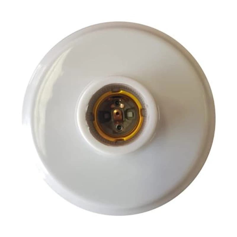 Plafonier Redondo de PVC com Soquete de Porcelana Branco Foxlux 4014 14,5cm — Campinas