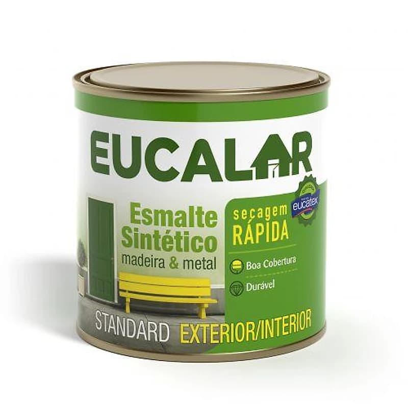 Tinta Esmalte Sintético Brilhante Eucalar Preto 1/16 225ml — Campinas